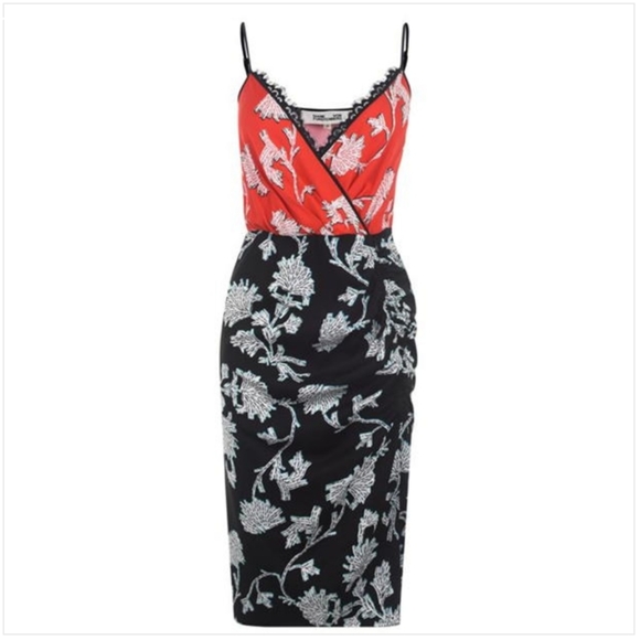 DVF Ebony Faux Wrap Dress - Picture 2 of 9